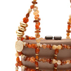 BOLSA CLUTCH LUMA PEQUENA CETIM TERROSO