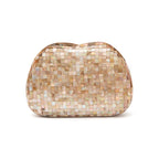 BOLSA CLUTCH MADRPÉROLA PEQUENA  ABAULADA FURTA ROSE