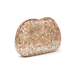 BOLSA CLUTCH MADREPÉROLA ABAULADA FURTA ROSE