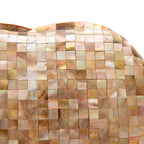 BOLSA CLUTCH MADRPÉROLA PEQUENA  ABAULADA FURTA ROSE