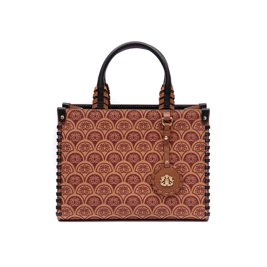 BOLSA TOTE SIRENA MINI MONOGRAMA CANVAS CARAMELO