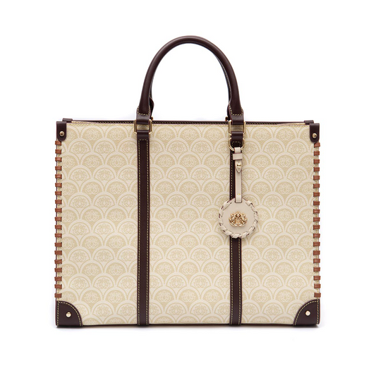 BOLSA SIRENA TOTE GRANDE MONOGRAMA CANVAS CREME