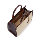 BOLSA TOTE SIRENA MINI   MONOGRAMA CANVAS CREME