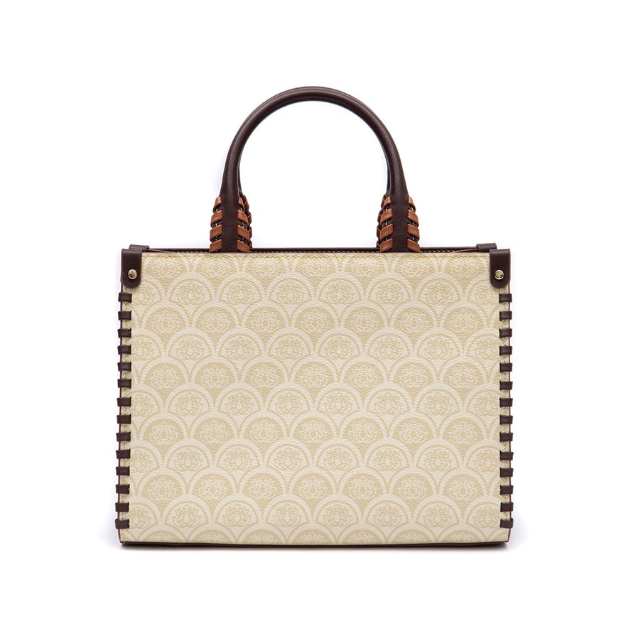 BOLSA TOTE SIRENA MINI   MONOGRAMA CANVAS CREME