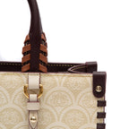 BOLSA TOTE SIRENA MINI   MONOGRAMA CANVAS CREME