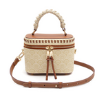 BOLSA VANITY SIRENA MONOGRAMA CANVAS CREME