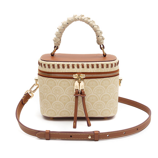 BOLSA VANITY SIRENA MONOGRAMA CANVAS CREME