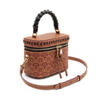 BOLSA VANITY SIRENA PEQUENA EM MONOGRAMA CANVAS CARAMELO