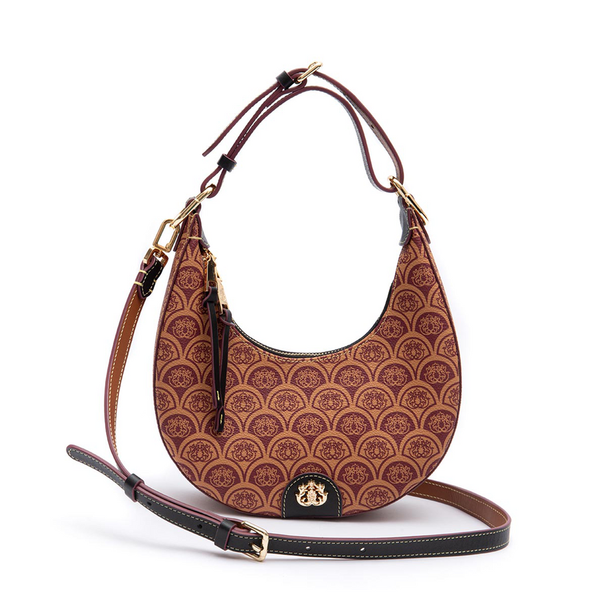 BOLSA HOBO SIREN MÉDIA   MONOGRAMA CANVAS CARAMELO