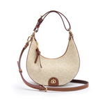 BOLSA HOBO SIRENA MÉDIA MONOGRAMA  CANVAS CREME