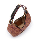 BOLSA HOBO SIREN MÉDIA   MONOGRAMA CANVAS CARAMELO