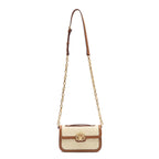 BOLSA BAGUETE SIRENA MÉDIA MONOGRAMA CANVAS CREME