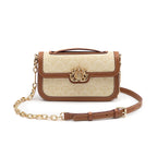 BOLSA BAGUETE SIRENA MÉDIA MONOGRAMA CANVAS CREME