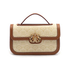 BOLSA BAGUETE SIRENA MÉDIA MONOGRAMA CANVAS CREME