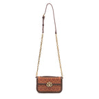 BOLSA BAGUETE SIRENA MÉDIA  MONOGRAMA CANVAS CARAMELO