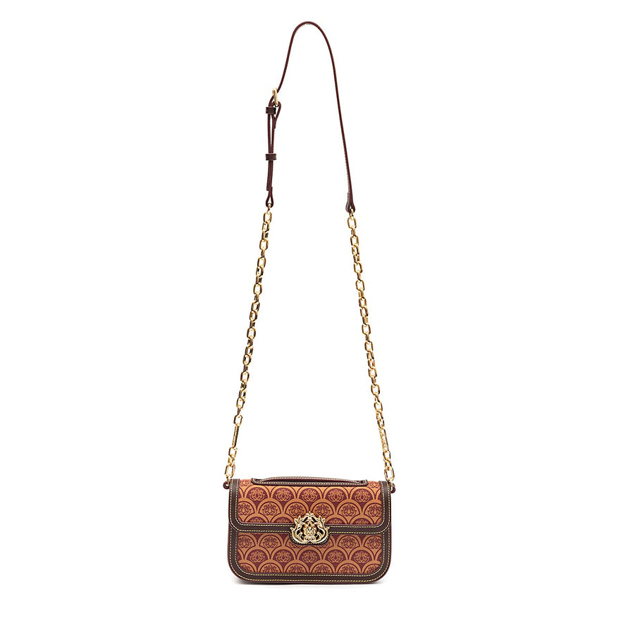 BOLSA BAGUETE SIRENA MÉDIA  MONOGRAMA CANVAS CARAMELO