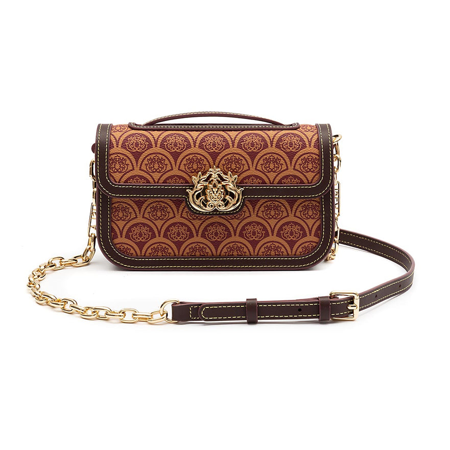 BOLSA BAGUETE SIRENA MÉDIA  MONOGRAMA CANVAS CARAMELO