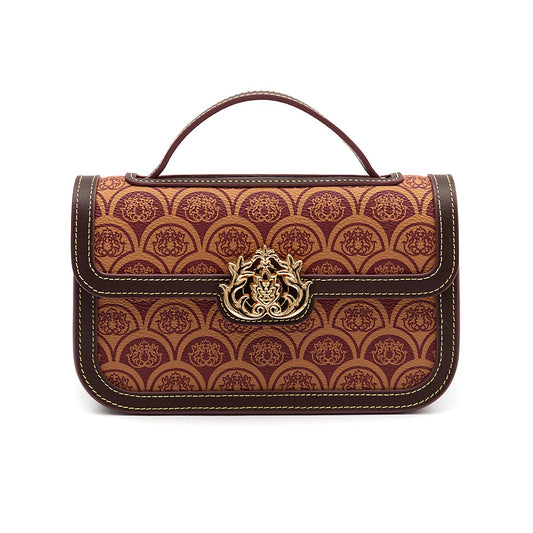 BOLSA BAGUETE SIRENA MÉDIA  MONOGRAMA CANVAS CARAMELO
