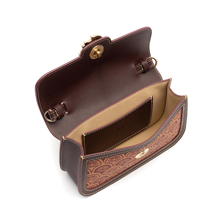 BOLSA BAGUETE SIRENA MÉDIA  MONOGRAMA CANVAS CARAMELO