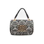 BOLSA MINI  BAGUETE SIRENA JACQUARD PRETO