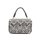 BOLSA MINI  BAGUETE SIRENA JACQUARD PRETO