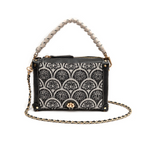 BOLSA TRUNK SIRENA PEQUENA JACQUARD PRETO