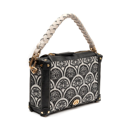 BOLSA TRUNK SIRENA PEQUENA JACQUARD PRETO