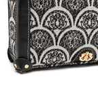 BOLSA TRUNK SIRENA PEQUENA JACQUARD PRETO