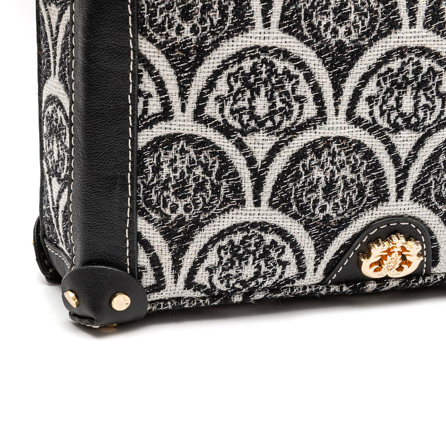 BOLSA TRUNK SIRENA PEQUENA JACQUARD PRETO
