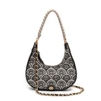 BOLSA HOBO SIRENA PEQUENA JACQUARD PRETO