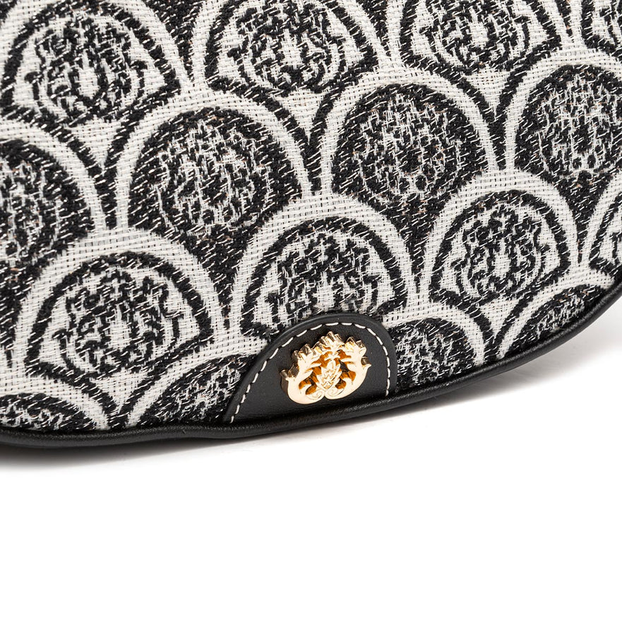 BOLSA HOBO SIRENA PEQUENA JACQUARD PRETO