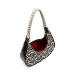 BOLSA HOBO SIRENA PEQUENA JACQUARD PRETO