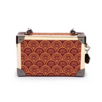 BOLSA CLUTCH  TRUNK SIRENA PEQUENA MONOGRAMA CANVAS CARAMELO
