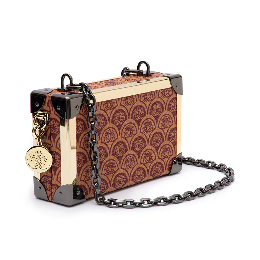 BOLSA CLUTCH  TRUNK SIRENA PEQUENA MONOGRAMA CANVAS CARAMELO