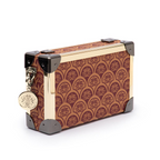 BOLSA CLUTCH  TRUNK SIRENA PEQUENA MONOGRAMA CANVAS CARAMELO