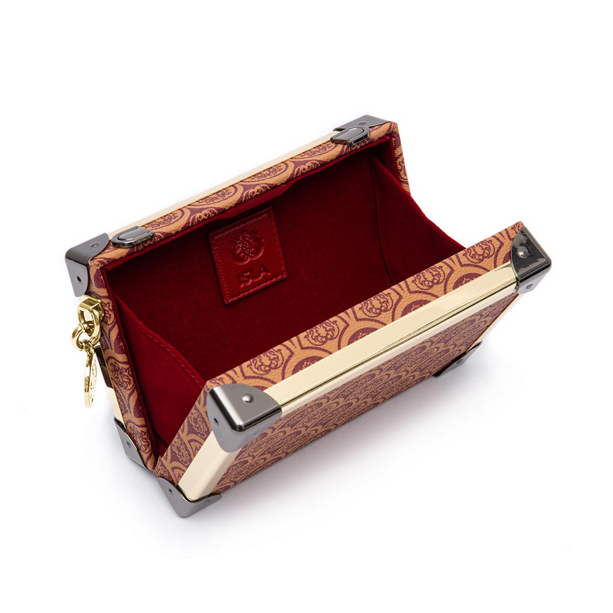 BOLSA CLUTCH  TRUNK SIRENA PEQUENA MONOGRAMA CANVAS CARAMELO