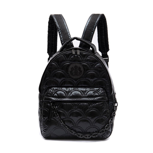 MOCHILA PUFFER GRANDE  NYLON PRETO