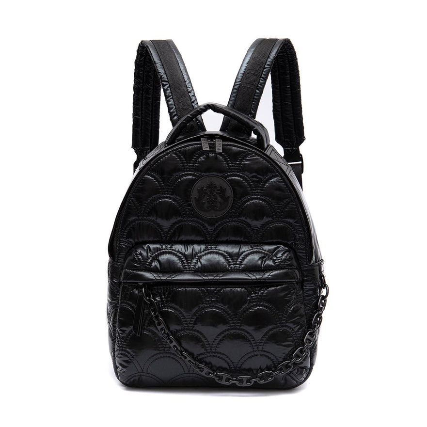 MOCHILA PUFFER GRANDE  NYLON PRETO