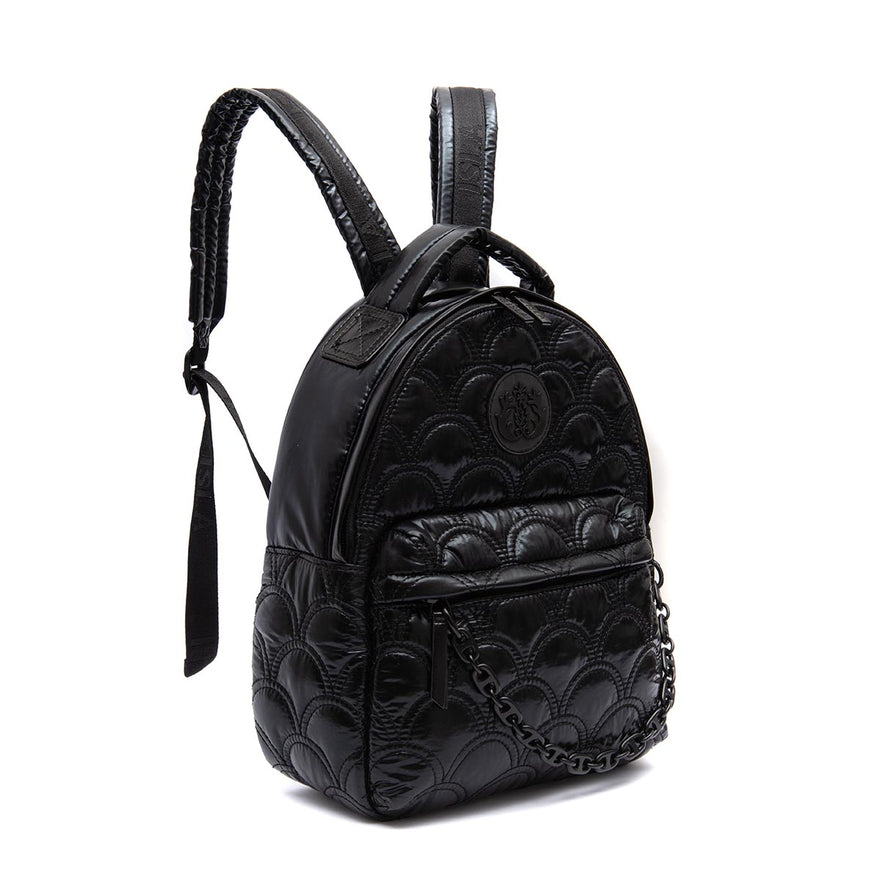 MOCHILA PUFFER GRANDE  NYLON PRETO