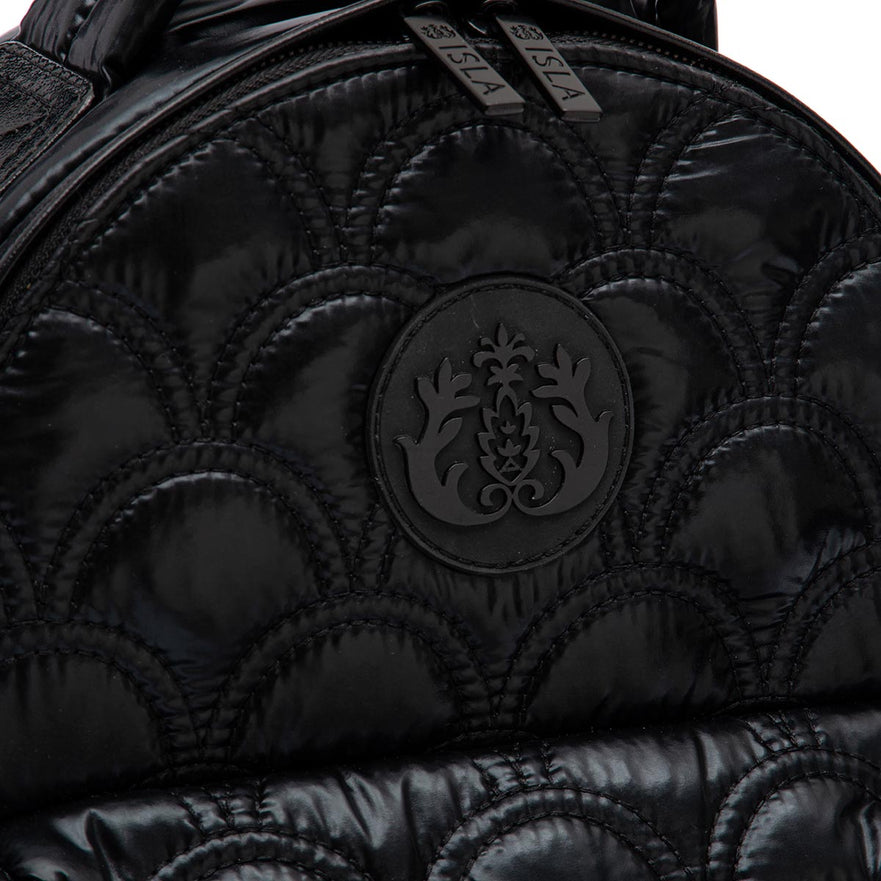 MOCHILA PUFFER GRANDE  NYLON PRETO