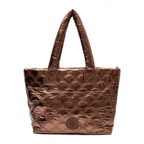 BOLSA  TOTE PUFFER MAXI NYLON BRONZE