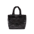 BOLSA TOTE PUFFER PEQUENA  NYLON PRETO