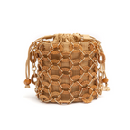 BOLSA BUCKET LARA PEQUENA  RATTAN NATURAL