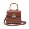 BOLSA TOP HANDLE  MÉDIA COURO MAXI CROCO PECAN