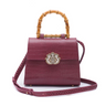 BOLSA TOP HANDLE MÉDIA COURO MAXI CROCO BURGUNDY