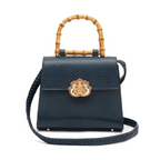 BOLSA TOP HANDLE MÉDIA COURO CAVIAR NOITE