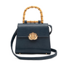 BOLSA TOP HANDLE MÉDIA COURO CAVIAR NOITE