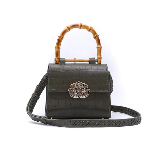 BOLSA TOP HANDLE MINI COURO MAXI CROCO MUSGO