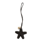 BAG CHARM CROCHÊ RÁFIA SEA ELEMENTS ESTRELA PRETA