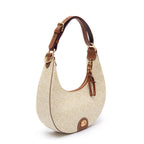 BOLSA HOBO SIRENA MÉDIA MONOGRAMA  CANVAS CREME